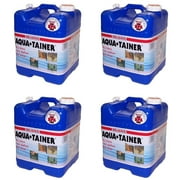 Reliance Products Aqua Tainer 7 Gallon Drinking Water Storage Container Tank (4 Pack)