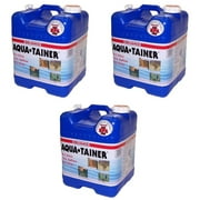 Reliance Products Aqua Tainer 7 Gallon Water Storage Container Tank (3 Pack)