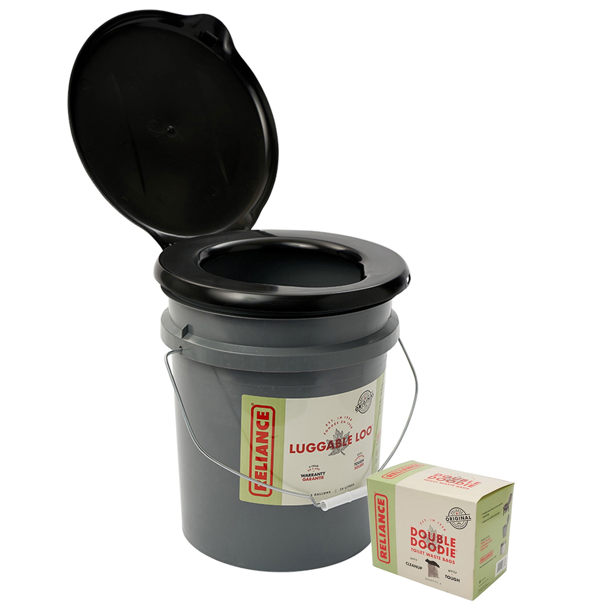 Reliance Products Portable 5 Gallon Toilet with Toilet Waste Bags (6