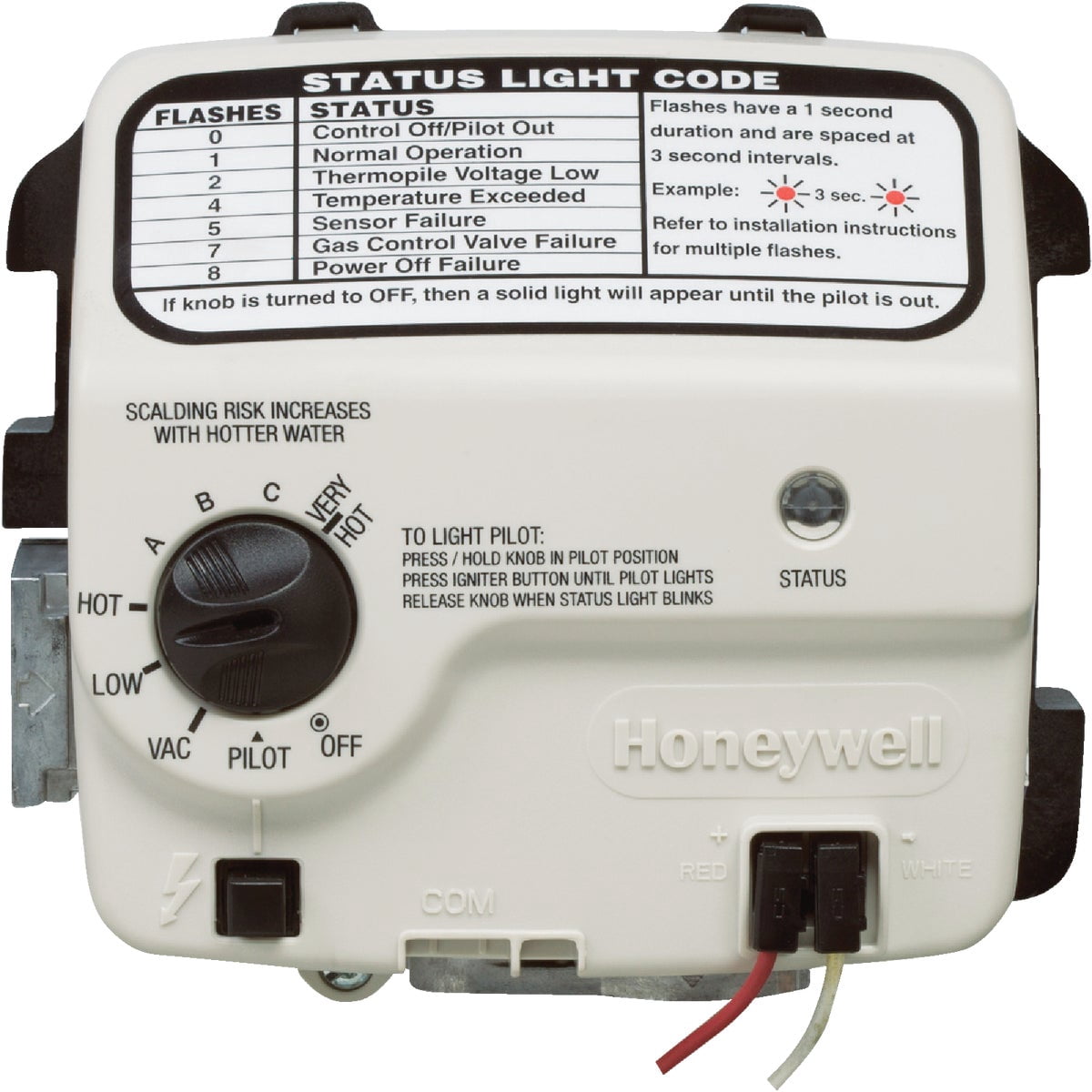 Reliance Water Heater Natural Gas Control Valve 100112336 Thermostat Compatible with A.O. Smith, Reliance, State, and American Branded Water Heaters