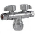thumbnail image 1 of Reliance Worldwide 4009300 0.5 x 0.37 in. Compression Brass Dual Shut-Off Valve, 1 of 7