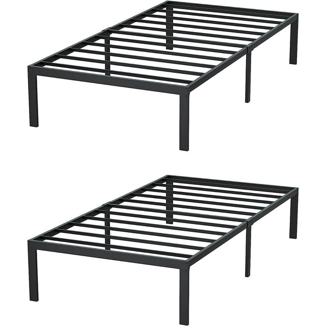 Reliancer Twin Size Metal Bed Frame 14 Inch High, Simple Assembly