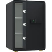 Reliancer 3.4 Cu.ft Biometric Fingerprint Safe Box with Sensor Light, for Home, Office, Black