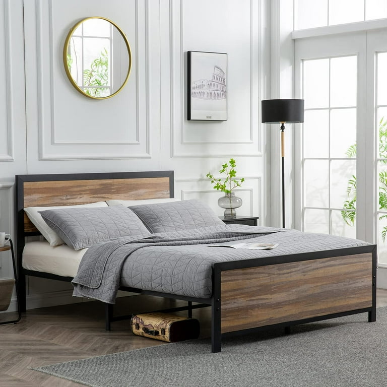 Wood headboard and footboard queen deals