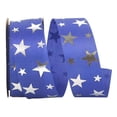 thumbnail image 1 of Reliant Ribbon 1149-989-09J 1.37 in. 25 Yards Startime Ribbon, Royal & Silver, 1 of 1