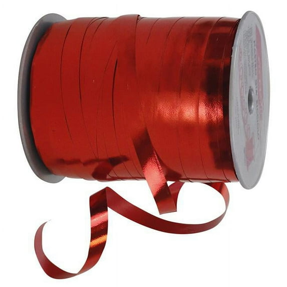 Reliant Ribbon - 16016-065-15Z, Curling Ribbon Metallic Rd Ribbon, Red, 3/8 Inch, 219 Yards