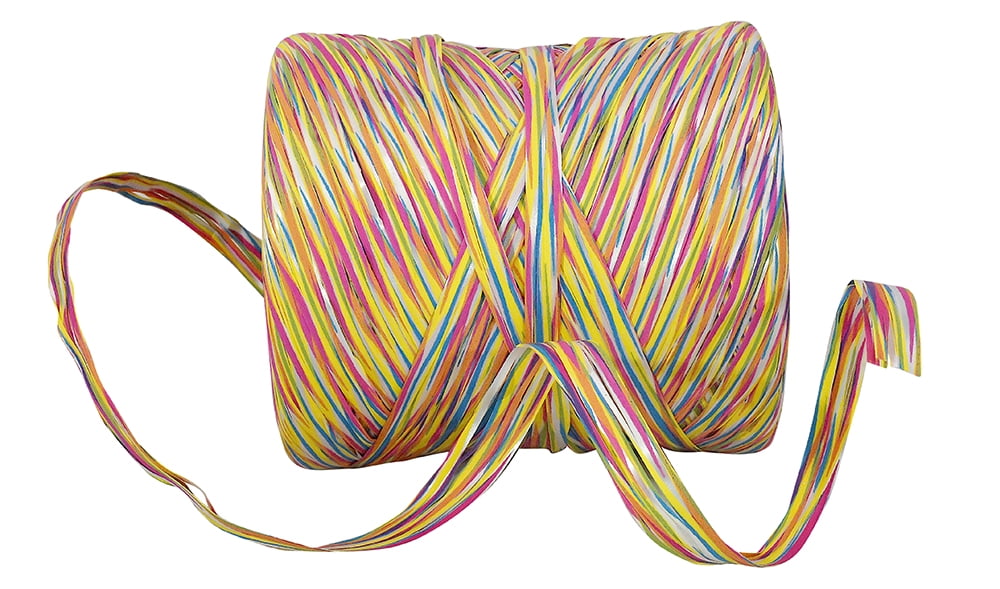 Road Ribbin Reliant Ribbon - 16032-001-15N, Rainbow Raffia Rd Ribbon, Multi, 3/8 ...