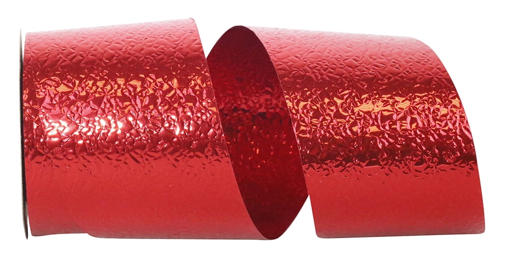 Ice Crunch Ribbon Reliant Ribbon - 1612-065-40J, Cracked Ice Ribbon, Red, 2-1/2 Inch, 25 ...
