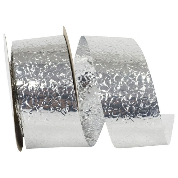 Reliant Ribbon - 1668-070-09J, Ribbon, Silver, 1-3/8 Inch, 25 Yards