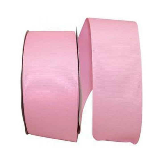 Reliant Ribbon 2.25 in. 50 Yards Grosgrain Texture Ribbon, Pink