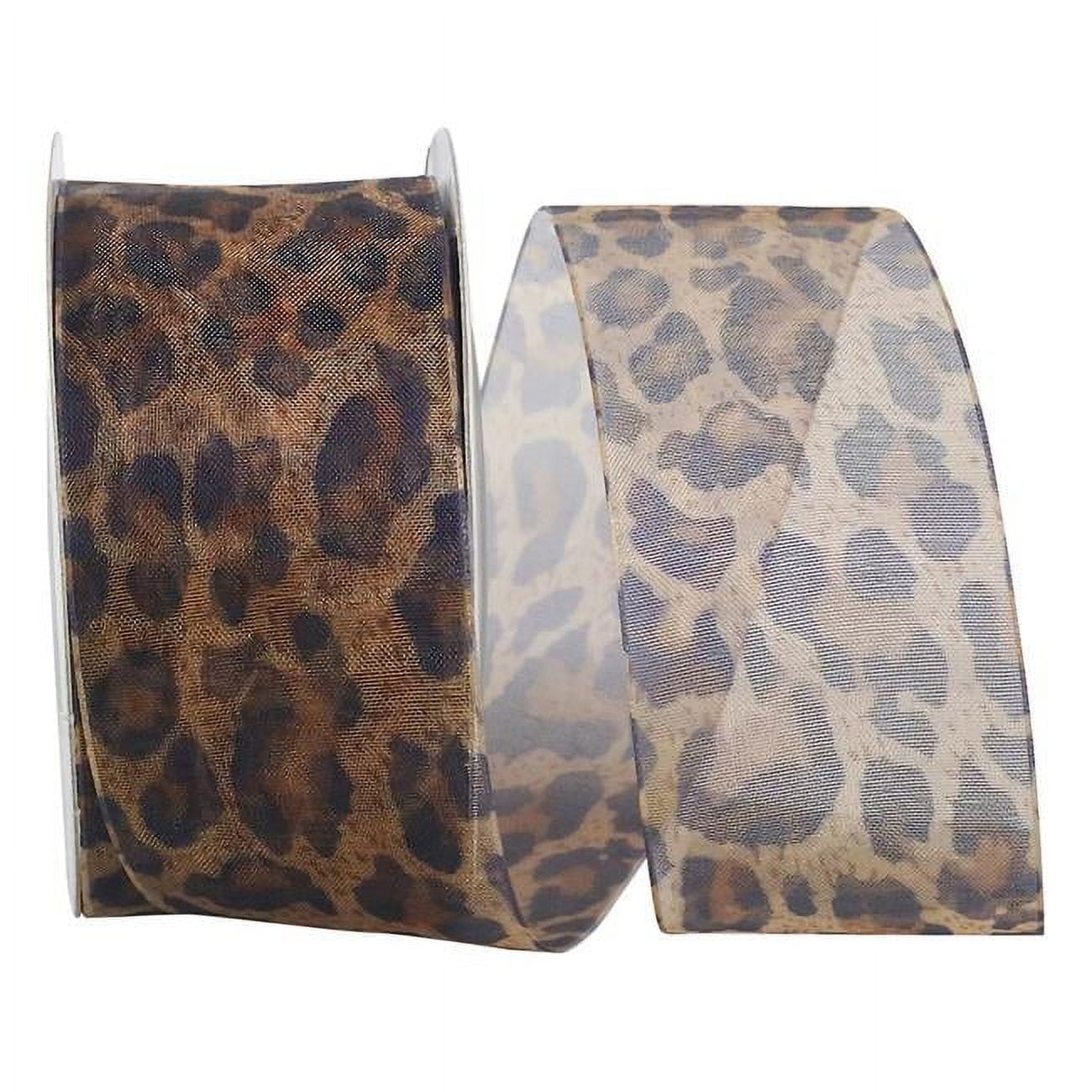 Reliant Ribbon - 25173-001-09H, Cheetah Sheer Ribbon, Multi, 1-1/2 Inch ...