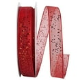 thumbnail image 1 of Reliant Ribbon - 25405W-065-03J, Sheer Sparkle Wired Edge Rd Ribbon, Red, 5/8 Inch, 25 Yards, 1 of 1