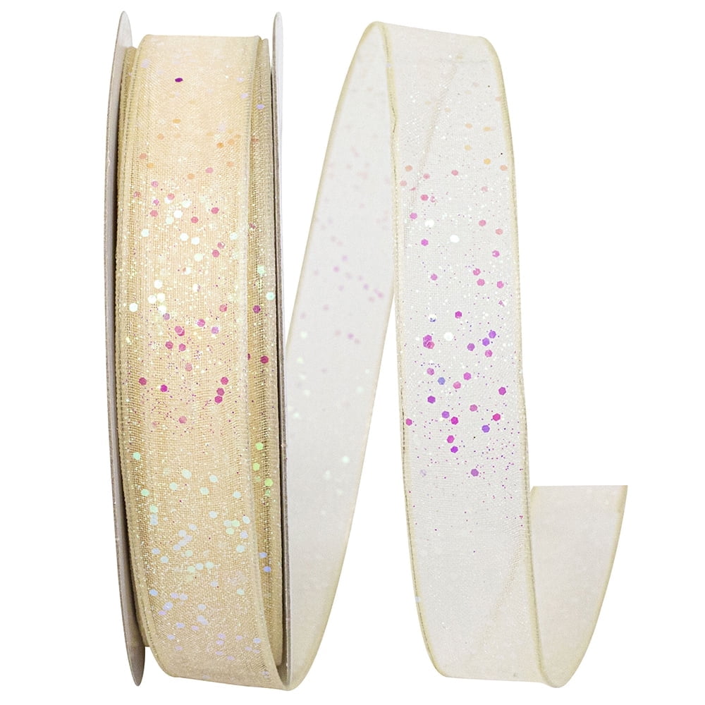 Reliant Ribbon Sheer Satin Edge - 5/8 Inch X 25 Yards Plum Color For Crafts & Gift Wrapping