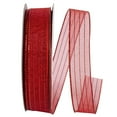 thumbnail image 1 of Reliant Ribbon - 2556-065-03J, Metallic Organza Stripe Ribbon, Red, 5/8 Inch, 25 Yards, 1 of 1