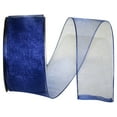 thumbnail image 1 of Reliant Ribbon - 25733W-050-09J, Woven Sheer Luxury Wired Edge Ribbon, Royal, 1-1/2 Inch, 25 Yards, 1 of 1