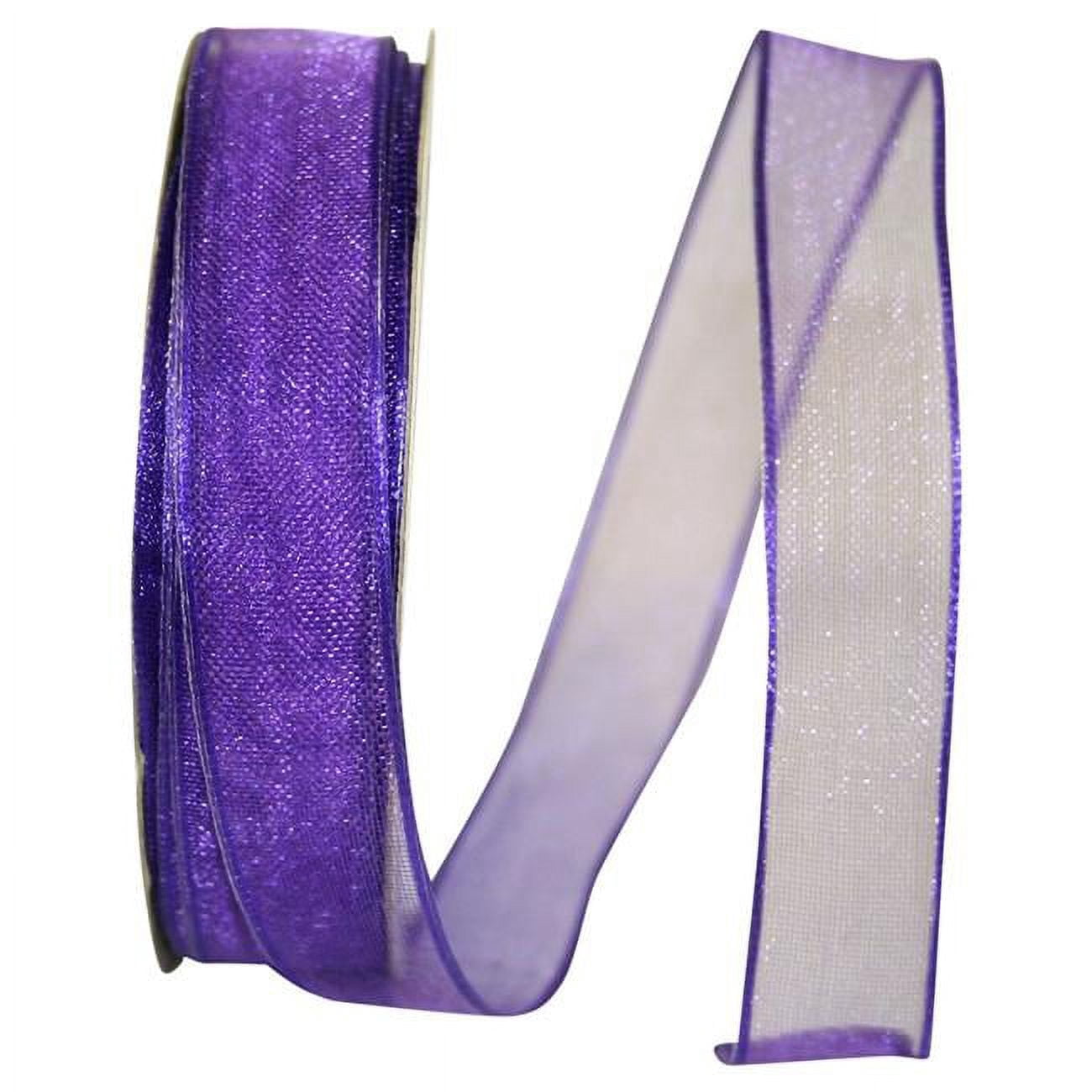 Reliant Ribbon Elegant Woven Sheer Wired Edge Ribbon - 2.5 Inches Wide X 25 Yards Long, Champagne Color, 100% Nylon - View #11