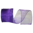 thumbnail image 1 of Reliant Ribbon - 25733W-064-40J, Woven Sheer Luxury Wired Edge Ribbon, Purple, 2-1/2 Inch, 25 Yards, 1 of 1