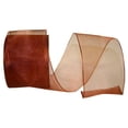 thumbnail image 1 of Reliant Ribbon 25733W-085-40J 2.5 in. 25 Yards Elegant Woven Sheer Wired Edge Ribbon, Copper, 1 of 1