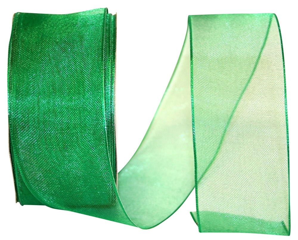 Reliant Ribbon - 25733W-510-09J, Woven Sheer Luxury Wired Edge Ribbon ...