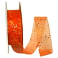 thumbnail image 1 of Reliant Ribbon - 25740-058-03J, Glitter Mono Sheer Ribbon, Orange, 5/8 Inch, 25 Yards, 1 of 1