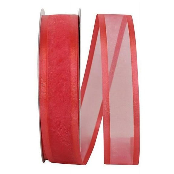 Reliant Ribbon - 25765-192-09C, Sheer Satin Edge Value Ribbon, Cyclamen, 1-1/2 Inch, 100 Yards