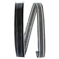 thumbnail image 1 of Reliant Ribbon - 25767W-031-03K, Stripe Mesh Metallic Corsage Wired Edge Ribbon, Black, 5/8 Inch, 50 Yards, 1 of 1