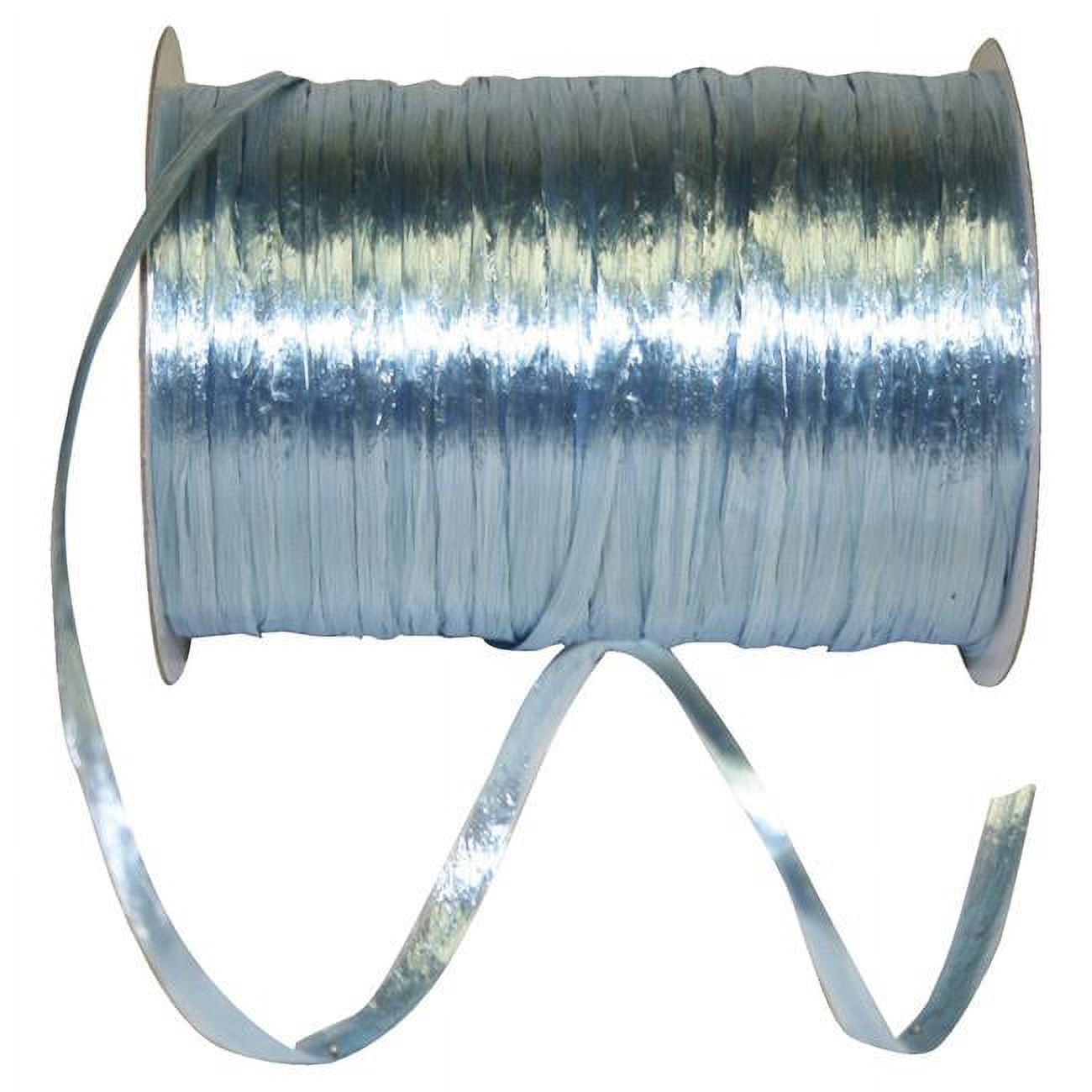 Relena Ribbons Reliant Ribbon - 25769-053-01C, Raffia Prime - Pearl Ribbon, Blue, 1/4 ...