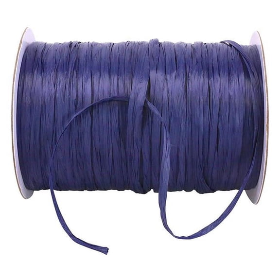 Reliant Ribbon - 25770-055-01C, Raffia Prime - Matte Ribbon, Navy, 1/4 Inch, 100 Yards