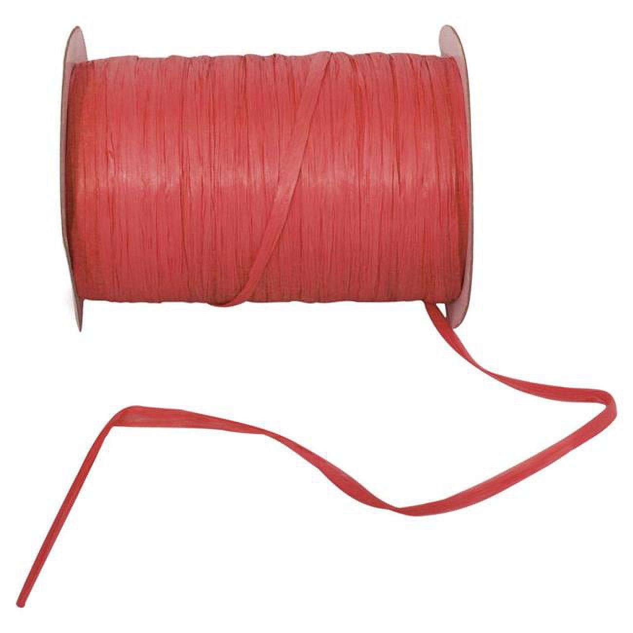 Reliant Ribbon - 25770-949-01C, Raffia Prime - Matte Ribbon, Neon Coral ...