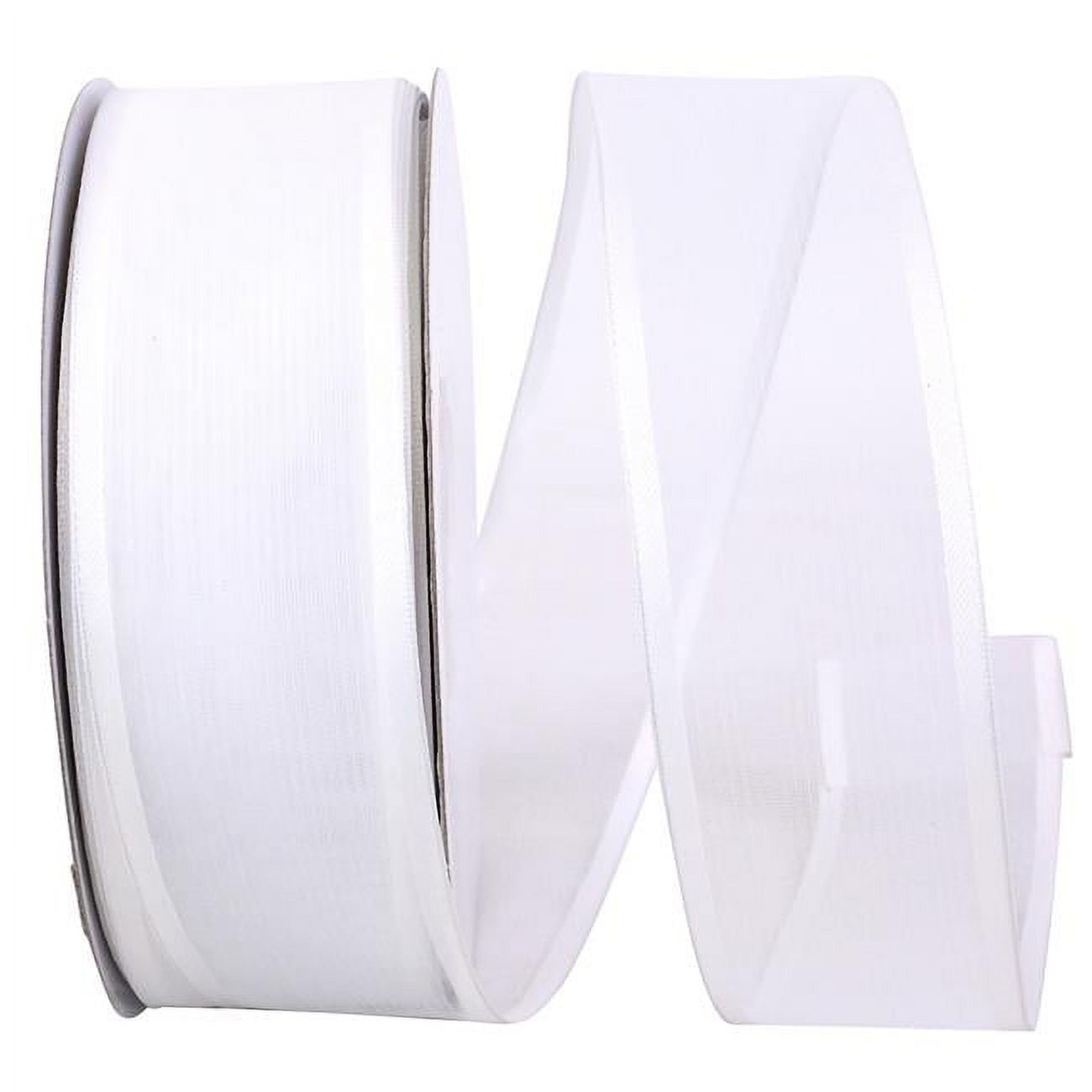 Reliant Ribbon Script Reliant Ribbon 25771W-030-09K 1.5 in. Charlize Sheer Satin Wired Edge ...