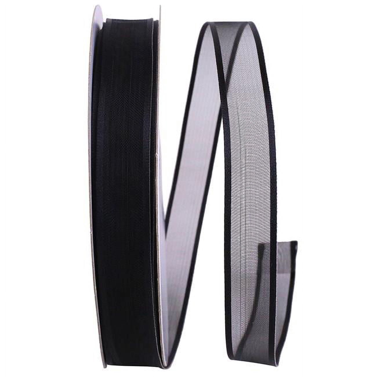Reliant Ribbon Script Reliant Ribbon 25771W-031-03K 0.625 in. Charlize Sheer Satin Wired Edge ...