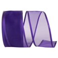 thumbnail image 1 of Reliant Ribbon 25771W-914-40K 2.5 in. 50 Yards Charlize Sheer Satin Wired Edge Ribbon, Regal Purple, 1 of 1
