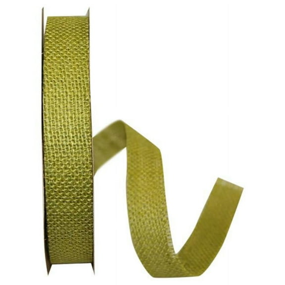 Reliant Ribbon - 3220-041-05H, Burlap Ribbon, Chartreuse, 7/8 Inch, 20 Yards