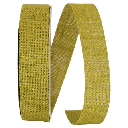 Reliant Ribbon - 3220-041-09H, Burlap Ribbon, Chartreuse, 1-3/8 Inch, 20 Yards