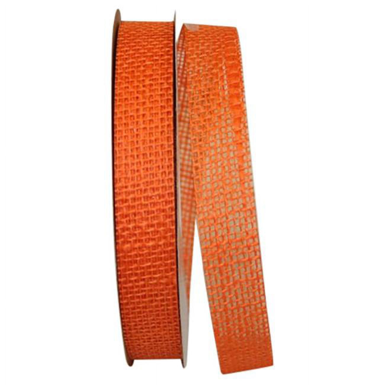 Reliant Ribbon - 3220-058-05H, Burlap Ribbon, Orange, 7/8 Inch, 20 ...