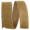 thumbnail image 1 of Reliant Ribbon - 3222M-964-09F, Burlap Wired Edge-gold Edge Ribbon, Taupe, 1-3/8 Inch, 10 Yards, 1 of 1