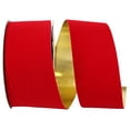 thumbnail image 1 of Reliant Ribbon - 3906-615-40J, Velvet Gold Back Polypro Ribbon, Medium Red, 2-1/2 Inch, 25 Yards, 1 of 1