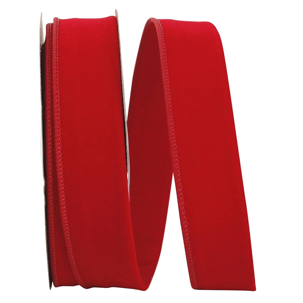 Reliant Ribbon - 3933M-065-09F, Old Tyme Velvet Tube Heavy Wired Edge ...