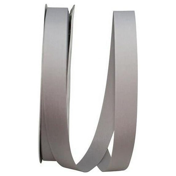 Reliant Ribbon - 4144-070-05C, Soliterra Taffeta Ribbon, Silver, 7/8 Inch, 100 Yards