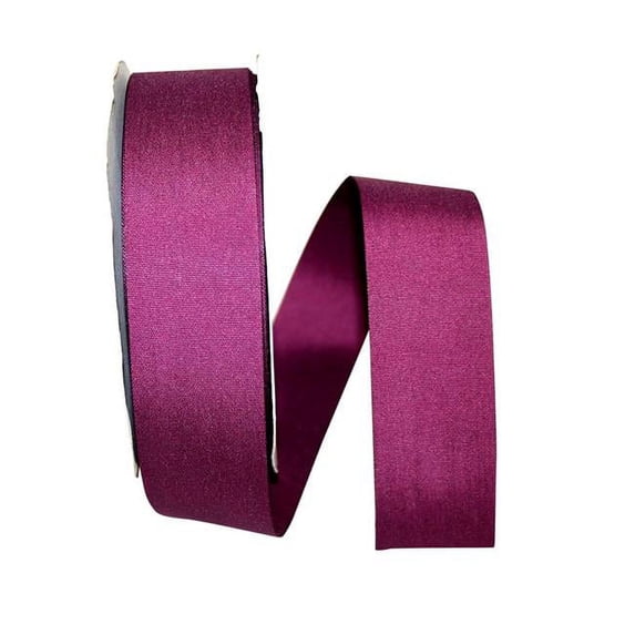 Reliant Ribbon - 4144-090-09K, Soliterra Taffeta Ribbon, Burgundy, 1-1/2 Inch, 50 Yards