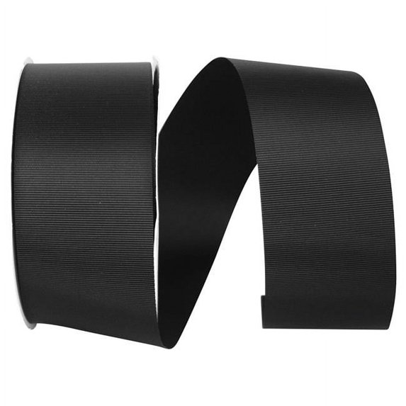 Reliant Ribbon - 4600-031-16K, Grosgrain Charm Ribbon, Black, 2-1/4 Inch, 50 Yards