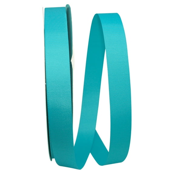 Reliant Ribbon - 4600-913-05C, Grosgrain Charm Ribbon, Turquoise, 7/8 Inch, 100 Yards
