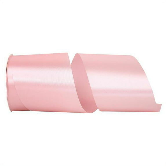 Reliant Ribbon - 4700-061-10K, Single Face Satin Charm Sfs Ribbon, Pink, 4 Inch, 50 Yards