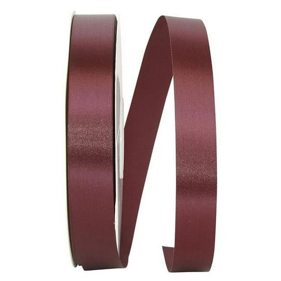 Reliant Ribbon - 4700-090-05C, Single Face Satin Charm Sfs Ribbon, Burgundy, 7/8 Inch, 100 Yards