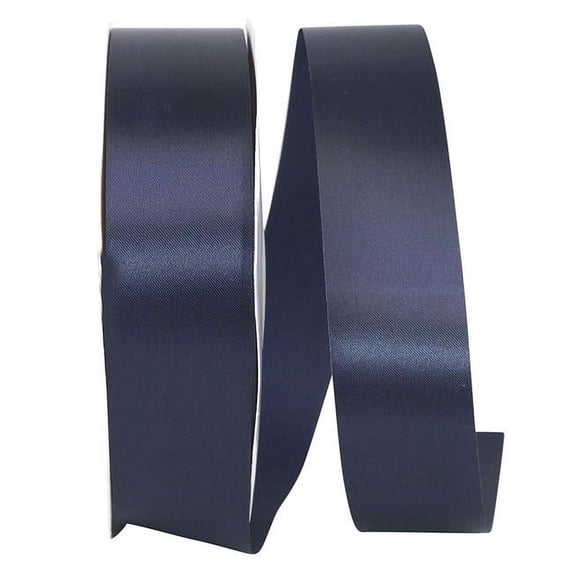 Reliant Ribbon 4700-358-09C 1.37 in. 100 Yards Single Face Satin Allure SFS Cooler Ribbon, Dark Navy