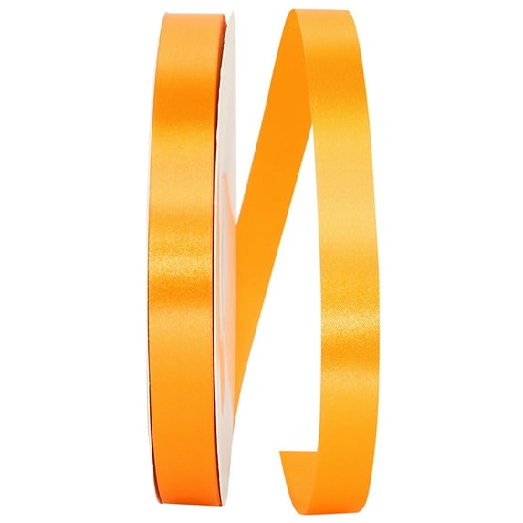 Reliant Ribbon - 4700-765-03C, Single Face Satin Charm Sfs Ribbon, Torrid Orange, 5/8 Inch, 100 Yards