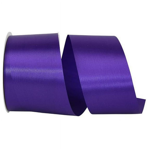 Reliant Ribbon 4700-914-40K 2.5 in. 50 Yards Single Face Satin Allure SFS Cooler Ribbon, Regal Purple