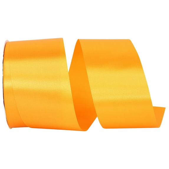 Reliant Ribbon - 4700-938-40K, Single Face Satin Charm Sfs Ribbon, Pumpkin, 2-1/2 Inch, 50 Yards