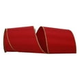 thumbnail image 1 of Reliant Ribbon - 4801M-065-10F, Bngln Gld Edge Wired Edge Ribbon, Red, 4 Inch, 10 Yards, 1 of 1