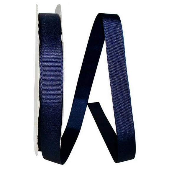 Reliant Ribbon - 4900-055-05C, Grosgrain Style Ribbon, Navy, 7/8 Inch, 100 Yards
